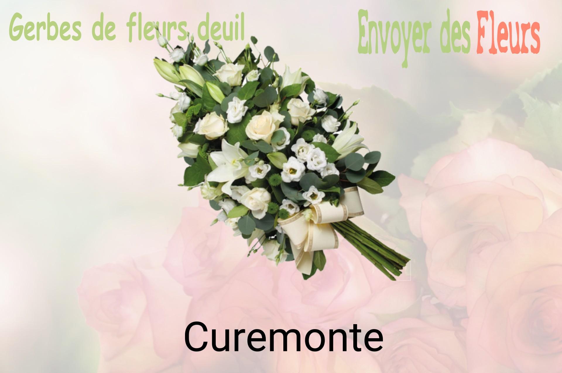 Gerbe de fleurs de deuil livrée à Curemonte